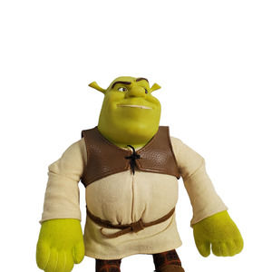 Shrek Plush Talking 8" Stuffed Animal Green Tan Brown 2004